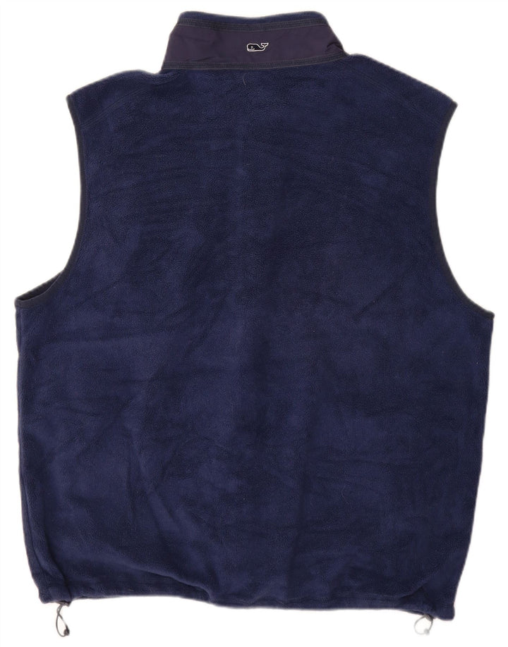 VINEYARD VINES Gilet pentru bărbați din lână UK 40, mare, albastru, poliester