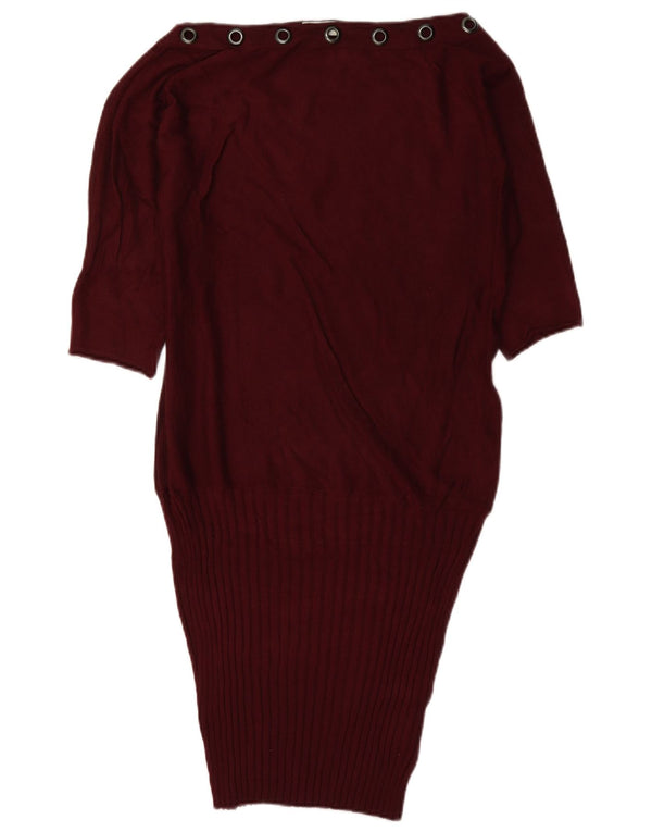 Rochie supradimensionată cu mâneci 3/4 Liu Jo pentru femei, UK 6 XS, burgundă