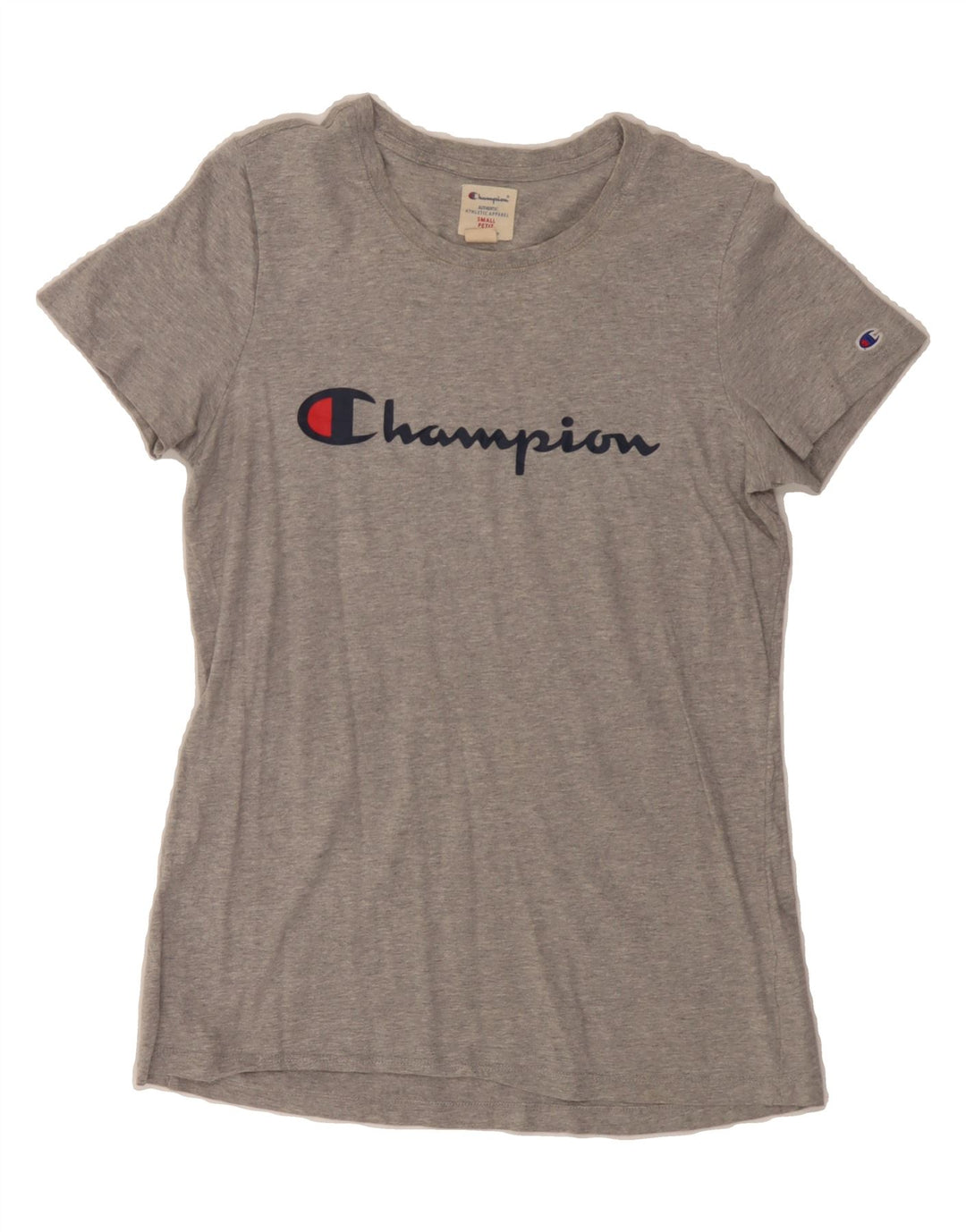 CHAMPION Mens Petite Graphic T-Shirt Top Small Grey Cotton Vintage Champion and Second-Hand Champion from Messina Hembry 