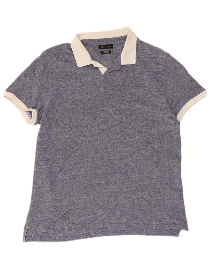 Tricou polo Massimo Dutti Rugby pentru bărbați, mare, albastru, bumbac