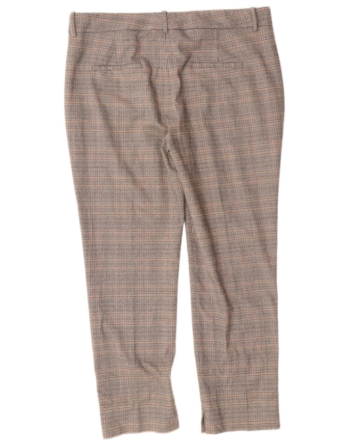 Pantaloni chino pentru femei ZARA Slim Fit EU 42 Large W32 L27 Gri Check