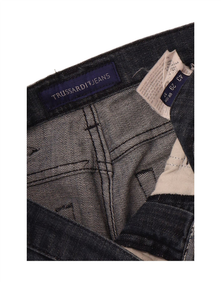 TRUSSARDI Womens Slim Jeans W27 L32 Navy Blue Cotton