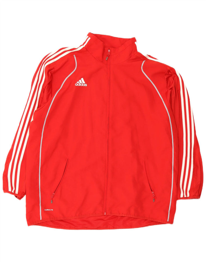 Jachetă pentru trening Adidas Climalite pentru bărbați, poliester roșu 2XL