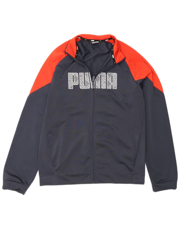 Jachetă de trening cu grafică Puma pentru băieți, 15-16 ani, gri colorblock