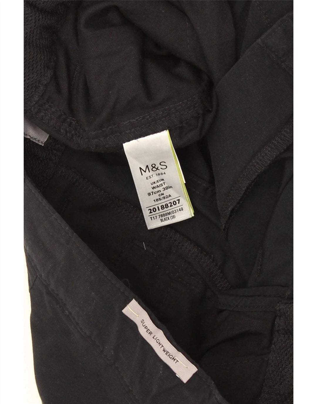 Pantaloni scurți cargo pentru bărbați Marks & Spencer W38 XL, bumbac negru
