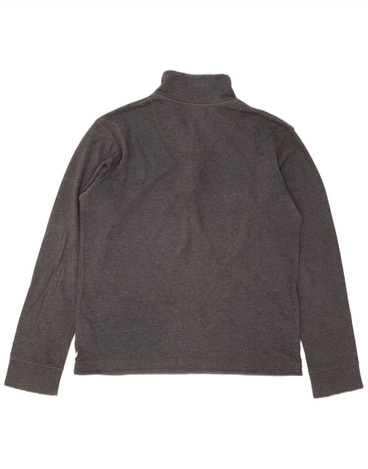 TIMBERLAND Mens Regular Fit Zip Neck Sweatshirt Jumper Large Grey Cotton Vintage Timberland and Second-Hand Timberland from Messina Hembry 