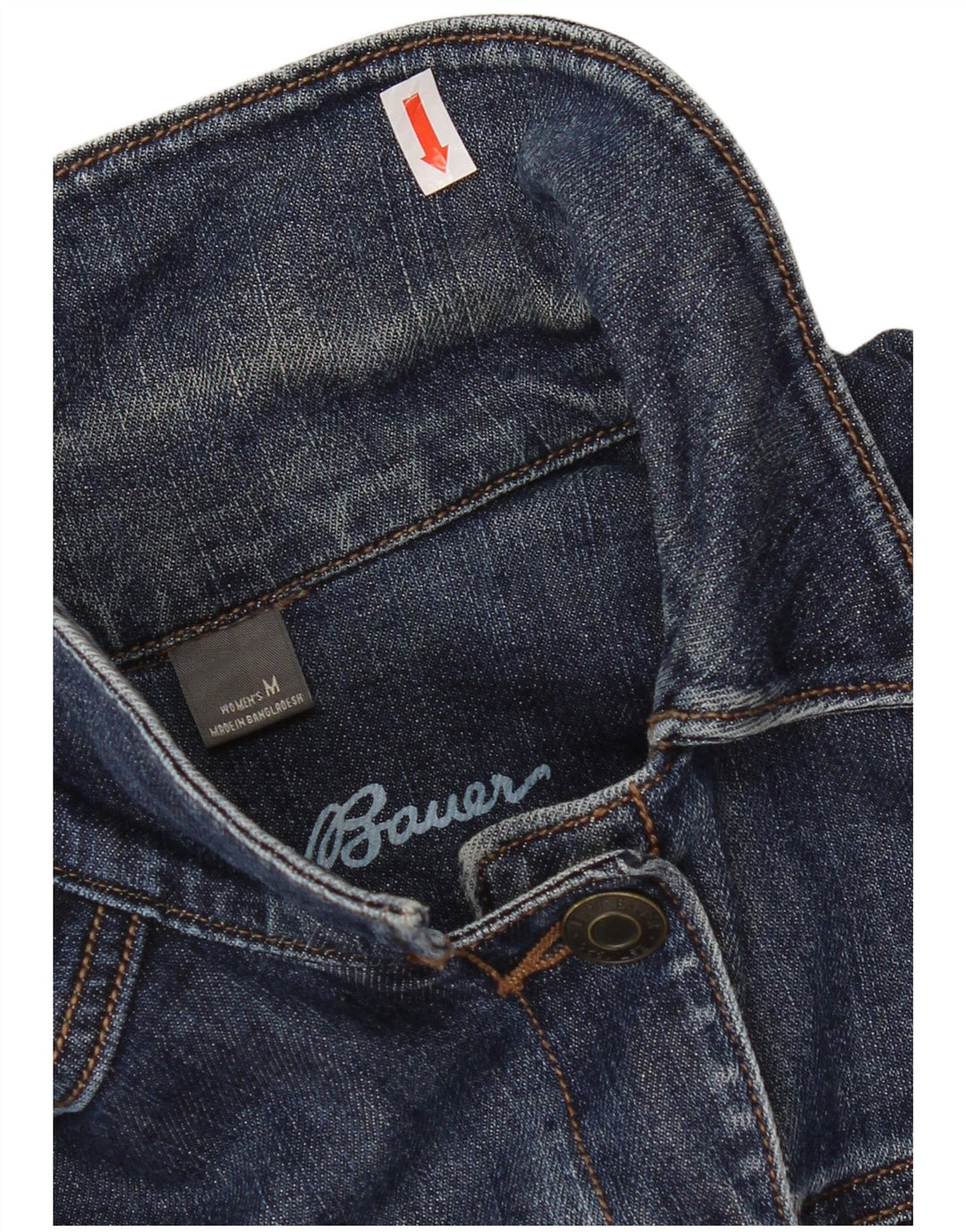 Jachetă de blugi pentru femei Eddie Bauer UK 14, bumbac albastru mediu