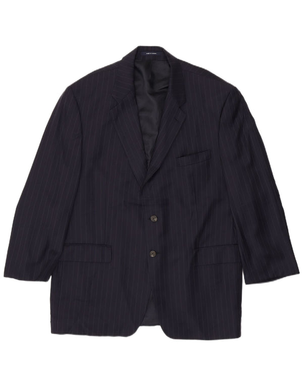 Jachetă Blazer pentru bărbați Chaps Ralph Lauren UK 46 2XL Bleumarin cu dungi