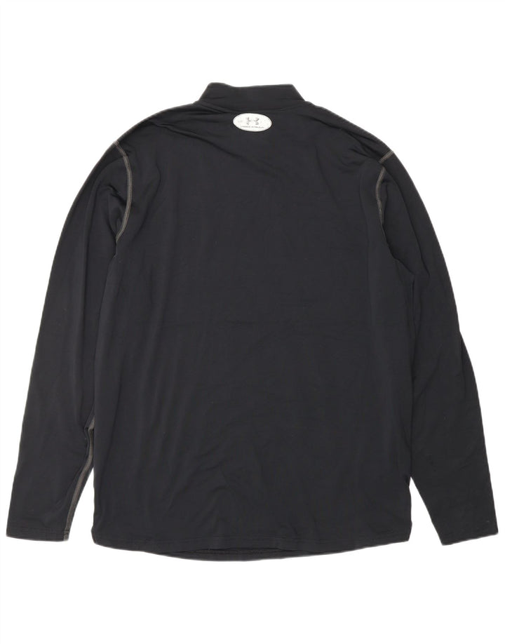 UNDER ARMOUR Cold Gear Top cu mânecă lungă pentru bărbați, poliester negru mare