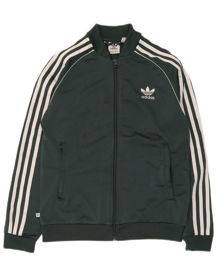 Jachetă de trening pentru băieți Adidas 11-12 ani Poliester verde