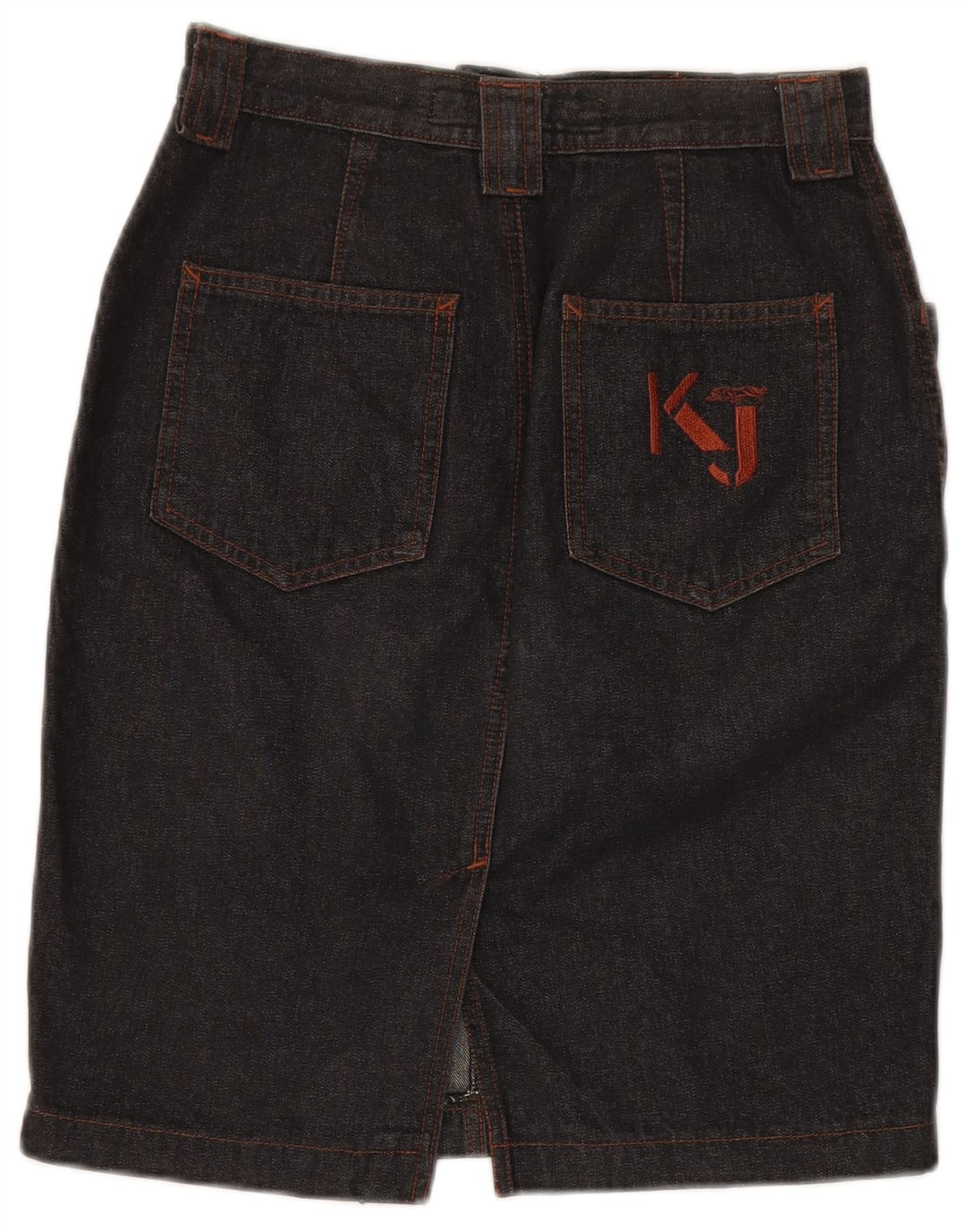 Fusta de blugi pentru femei Krizia W36 mare bumbac gri
