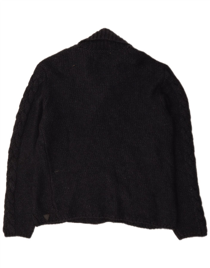 Pulover cardigan pentru bărbați Guess Duffle Buttons, mare, negru, acrilic