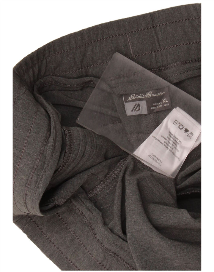 Eddie Bauer Pantaloni de trening Capri Cargo pentru femei UK 18 XL Poliester gri