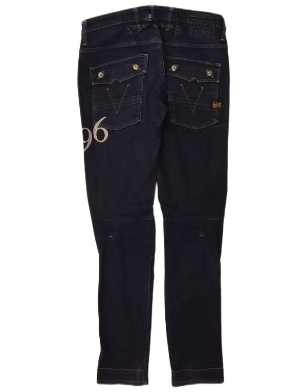 Blugi conici grafic pentru femei G-Star W29 L32 bumbac bleumarin