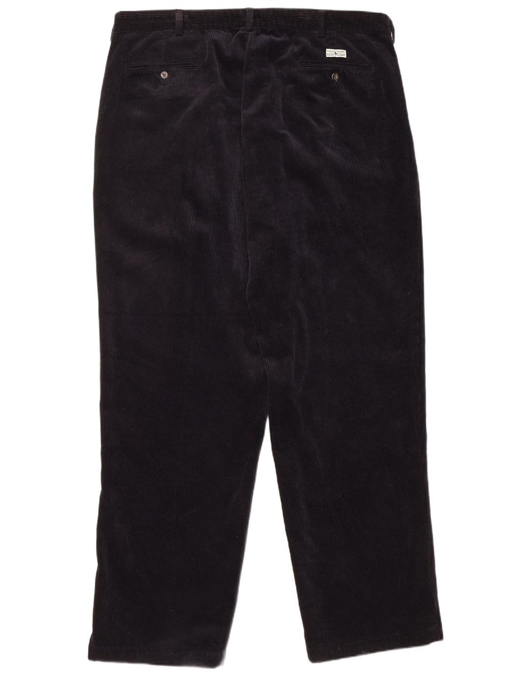POLO RALPH LAUREN Pantaloni pentru bărbați din velur cu țeavă W42 L32 bumbac negru