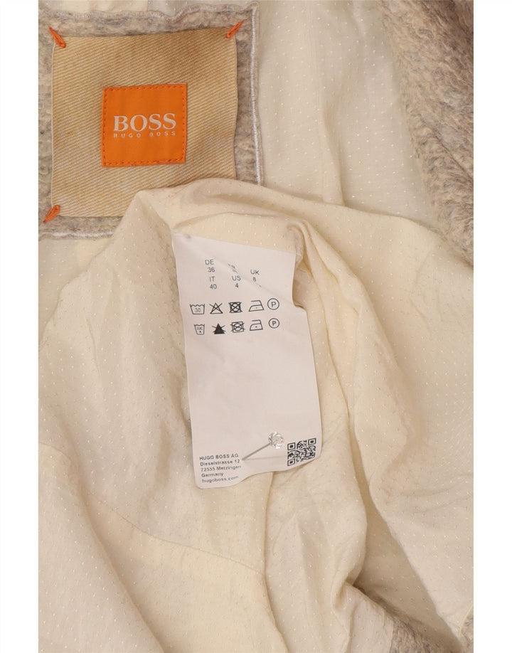 Palton pentru femei Hugo Boss UK 8 Mic Bej Acrilic