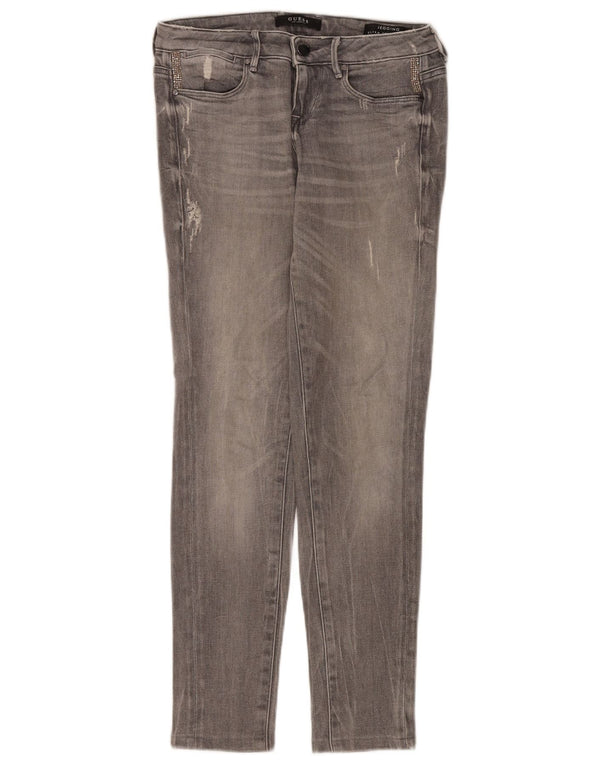 Blugi skinny pentru femei Guess Distressed Jegging W26 L28 gri