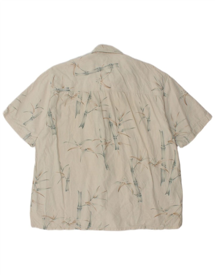 ISLAND REPUBLIC Cămașă cu mânecă scurtă pentru bărbați, mare, din mătase florală