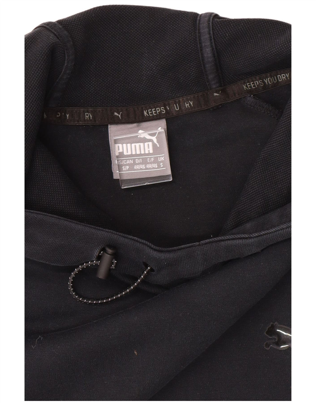 PUMA Mens Hoodie Jumper Small Navy Blue Cotton