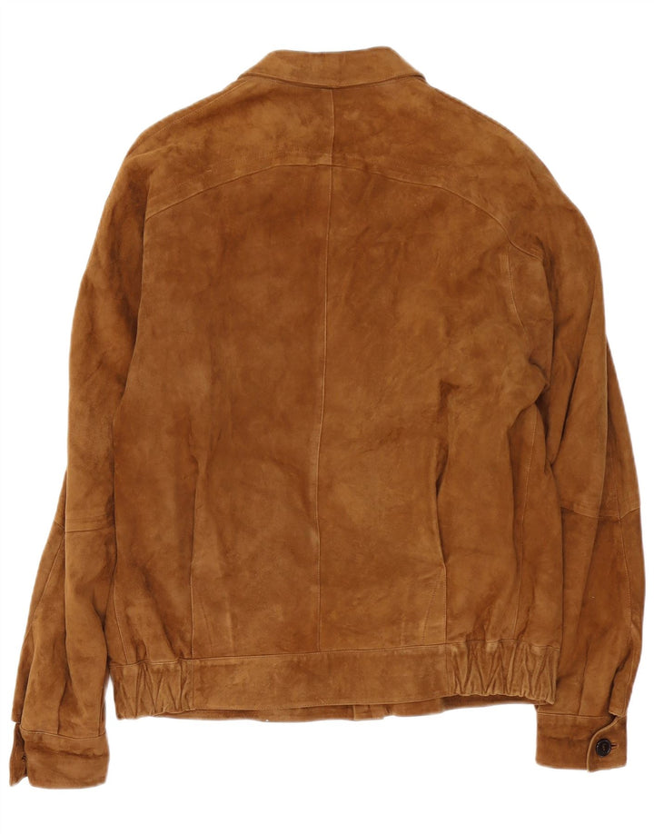 VINTAGE Jachetă de piele intoarsa pentru barbati UK 38 Bej mediu