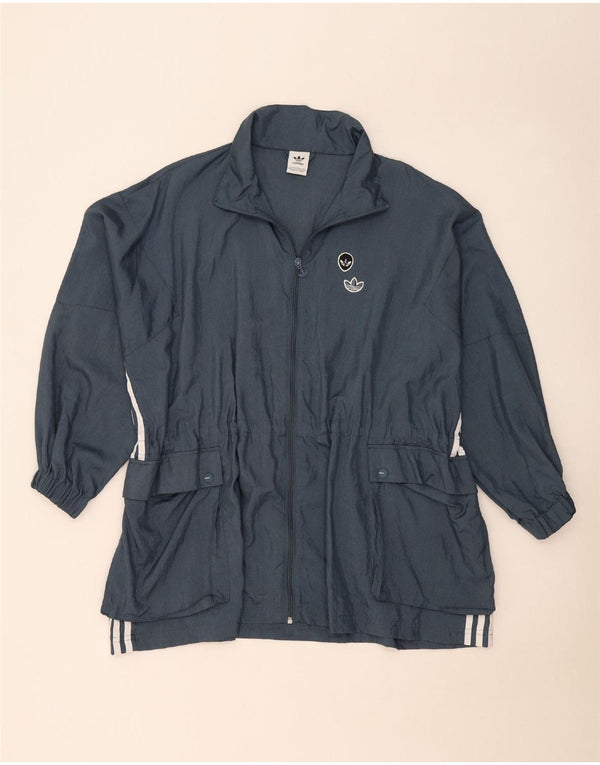 Jachetă utilitare supradimensionată pentru femei Adidas UK 8 Small Blue Poliamidă