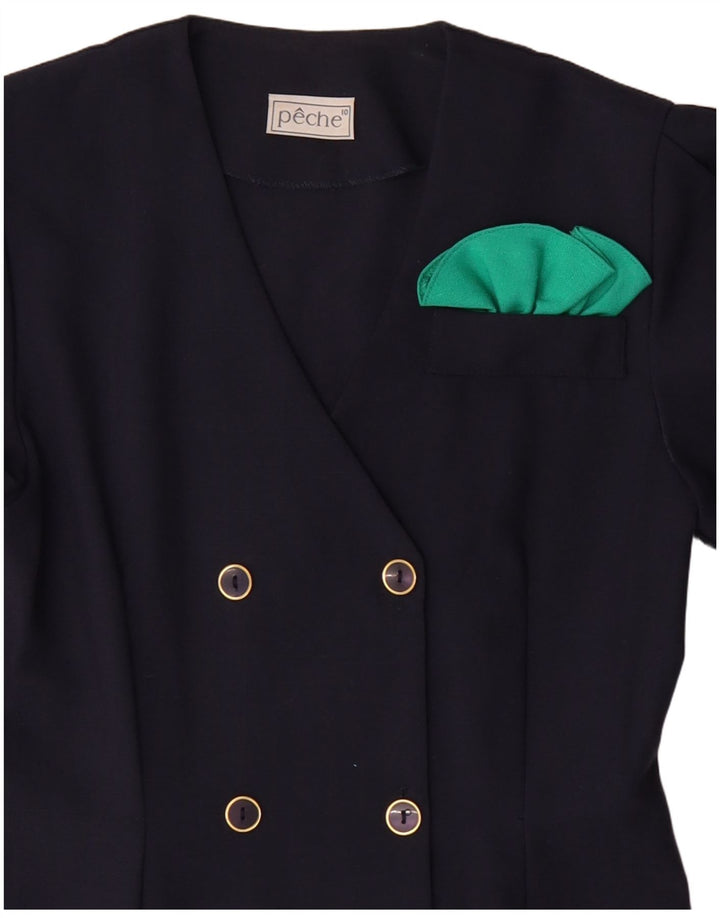 VINTAGE Rochie dublu pentru femei US 10 mare bleumarin