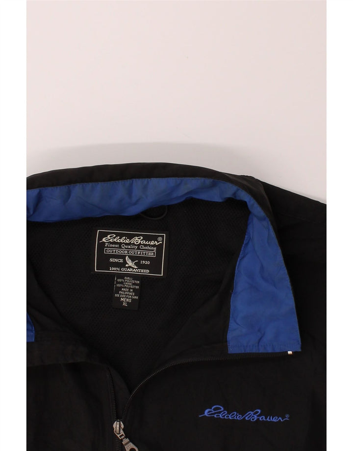 EDDIE BAUER Mens Rain Jacket UK 42 XL Black Polyester Vintage Eddie Bauer and Second-Hand Eddie Bauer from Messina Hembry 