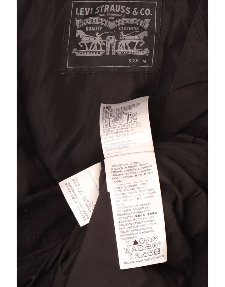 Jachetă bomber pentru bărbați LEVI'S UK 38, bumbac mediu negru