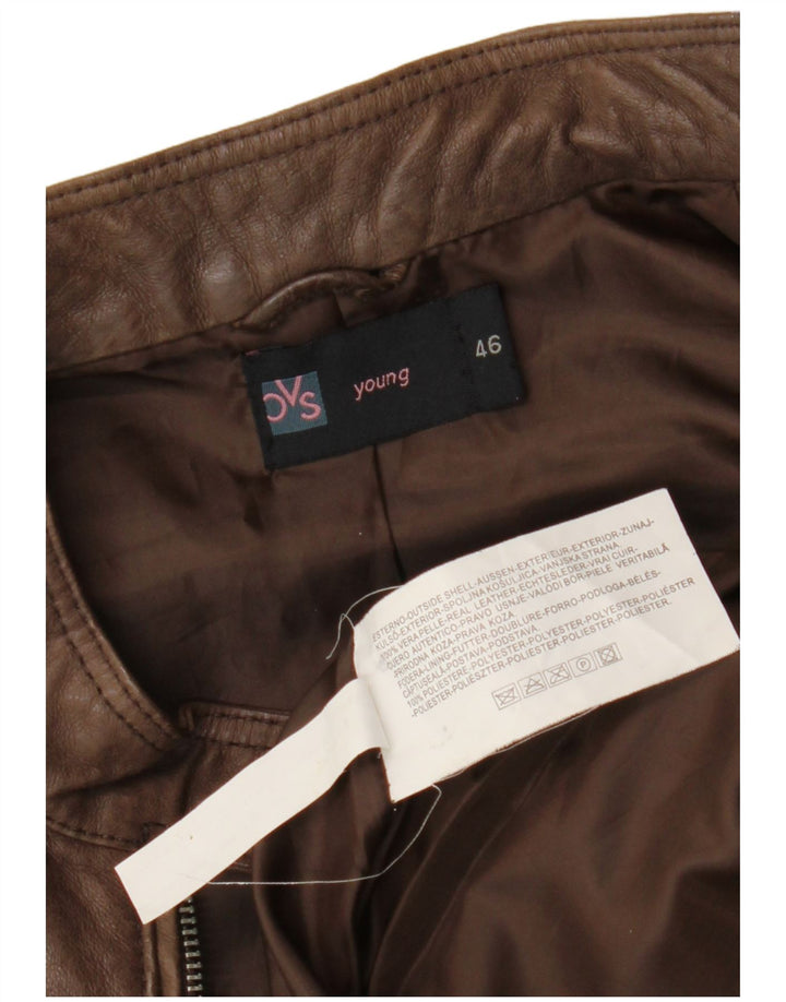 Geaca Biker din piele pentru fete OVS 13-14 ani piele maro