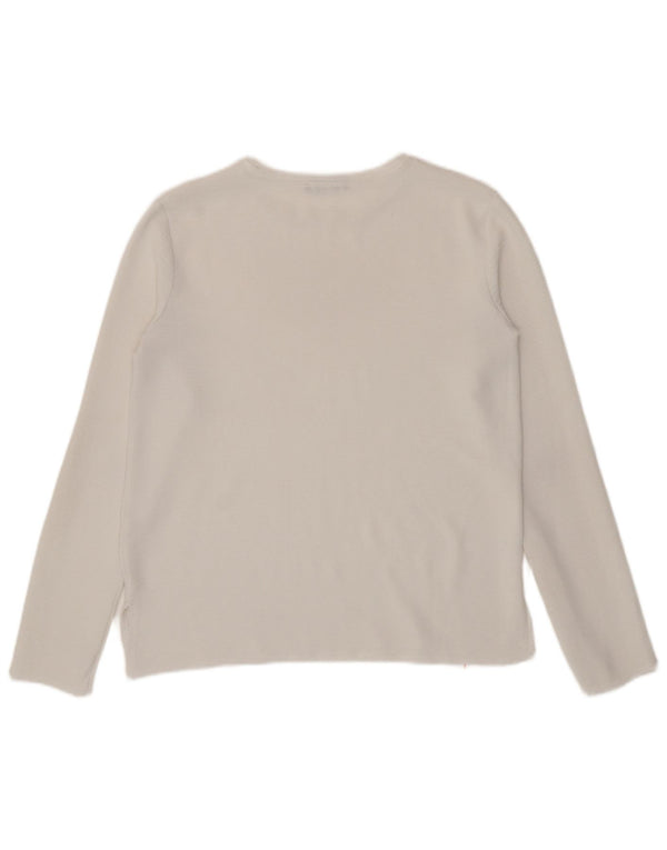 Top femeie Zara cu mânecă lungă UK 10 Small White