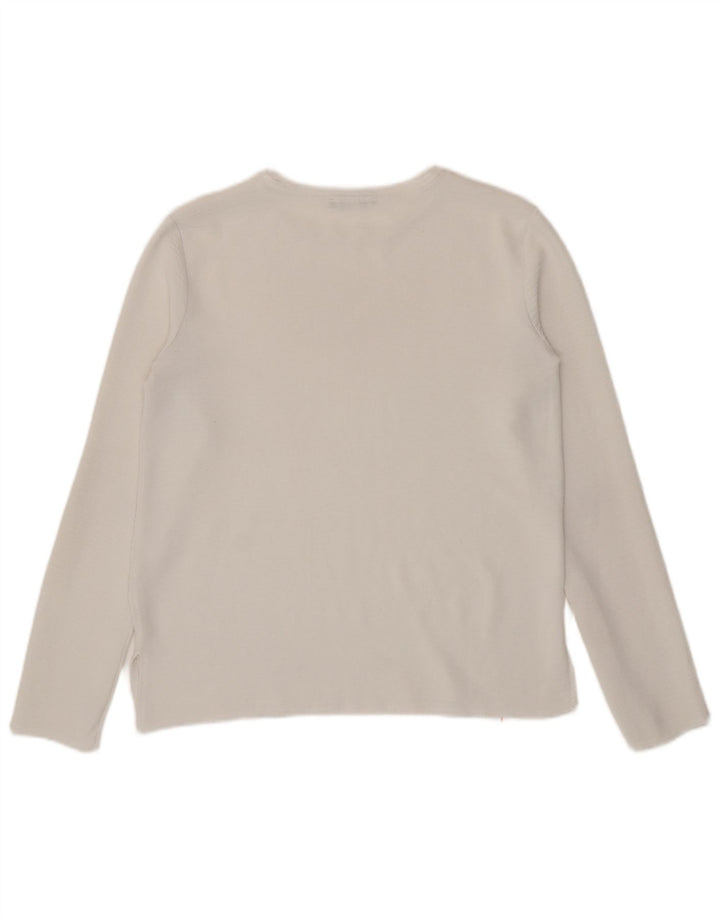 Top femeie Zara cu mânecă lungă UK 10 Small White