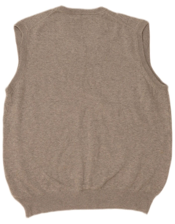 Marks & Spencer pentru bărbați Blue Harbour Vest Tank Top mare, gri bumbac cu pete