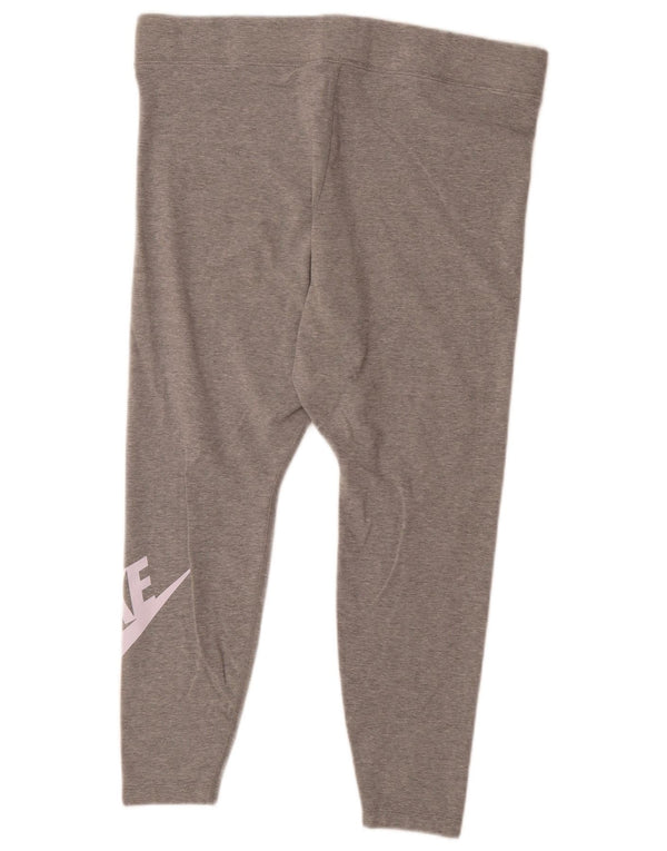 Leggings Nike Graphic Capri pentru femei Marea Britanie 18 XL, bumbac cu pete gri