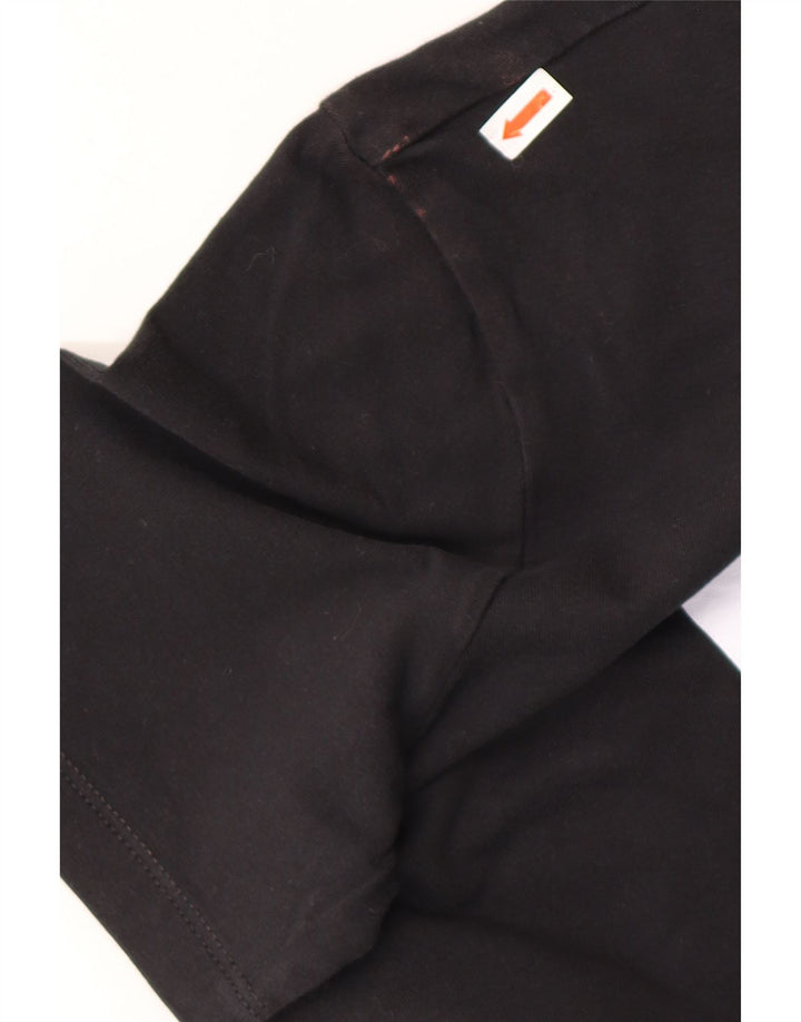 ADIDAS Womens Graphic T-Shirt Top UK 12 Medium  Black
