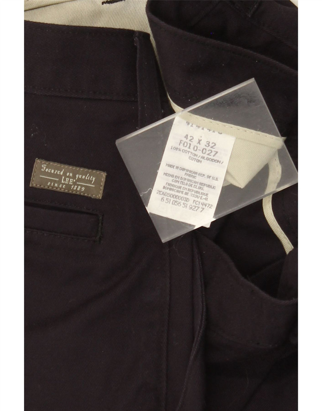 Pantaloni chino pentru bărbați LEE L42 L32, albastru bleumarin, bumbac