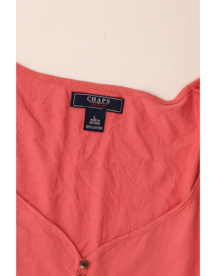 Top bluză pentru femei Chaps UK 14 mare bumbac roz