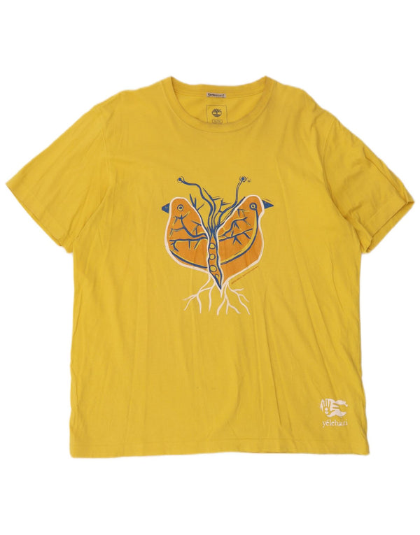 Tricou grafic Timberland Earthkeepers pentru bărbați, cu croială normală, XL, galben