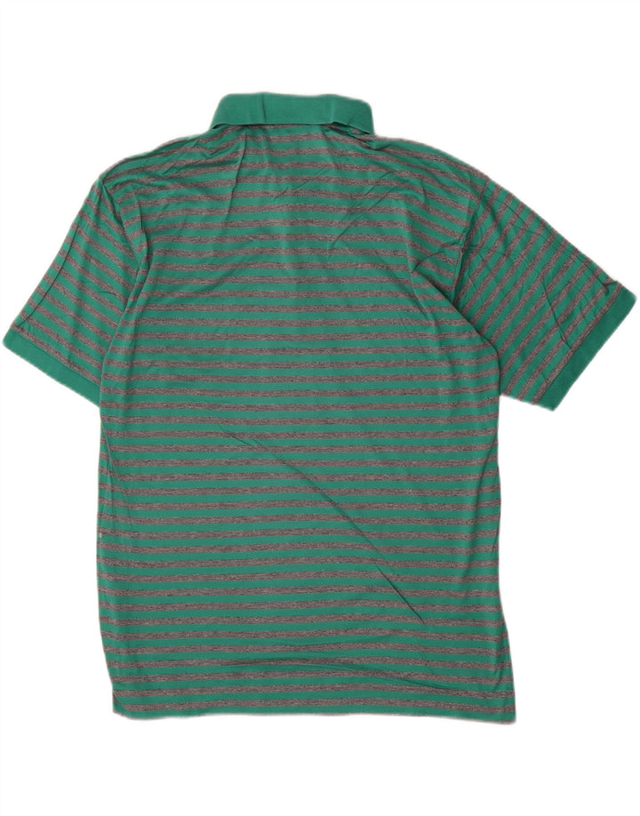 CACHAREL Tricou Polo Barbati Mic Bumbac cu dungi Verzi