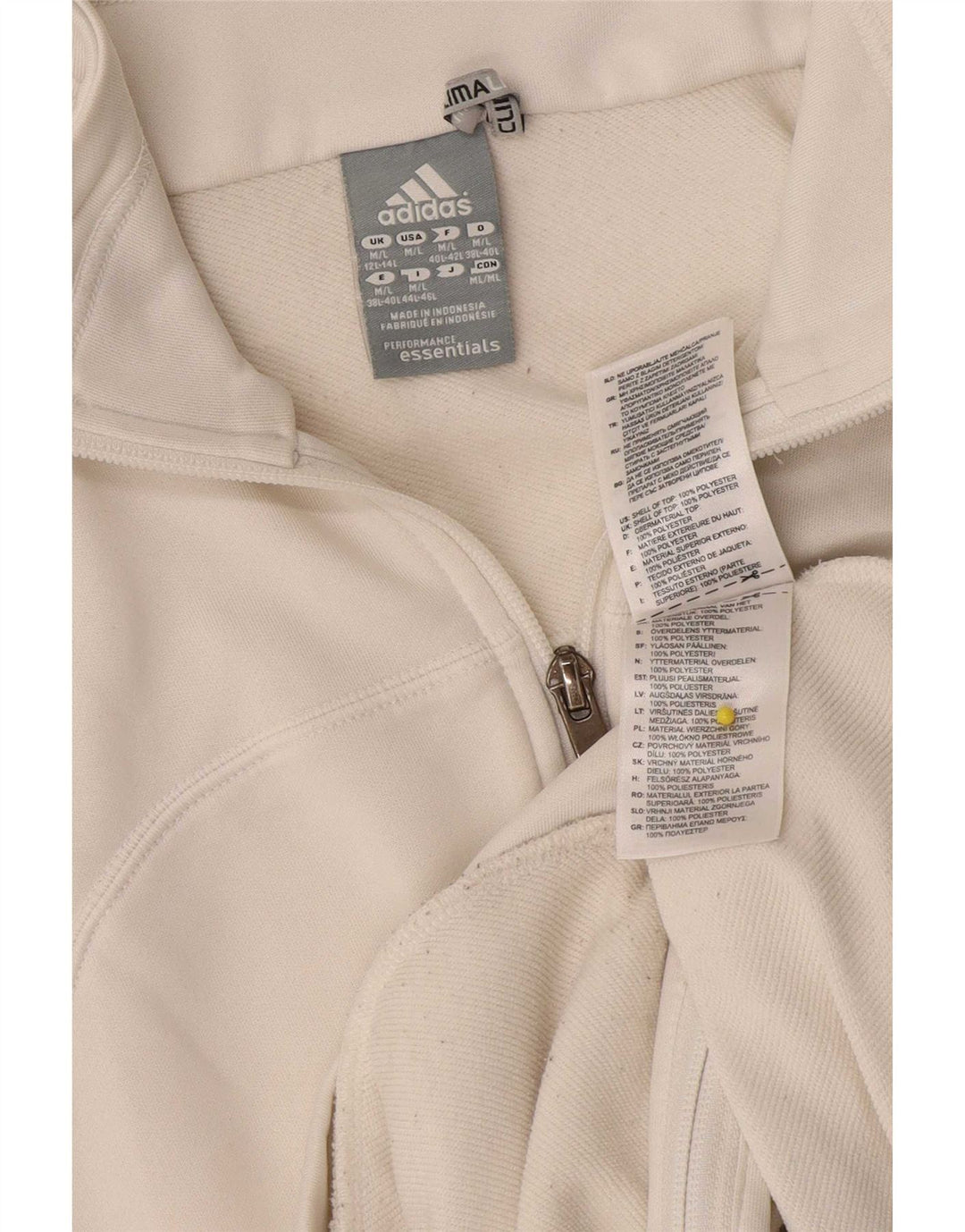 Jachetă de trening Climalite pentru femei Adidas UK 12/14 Medium White