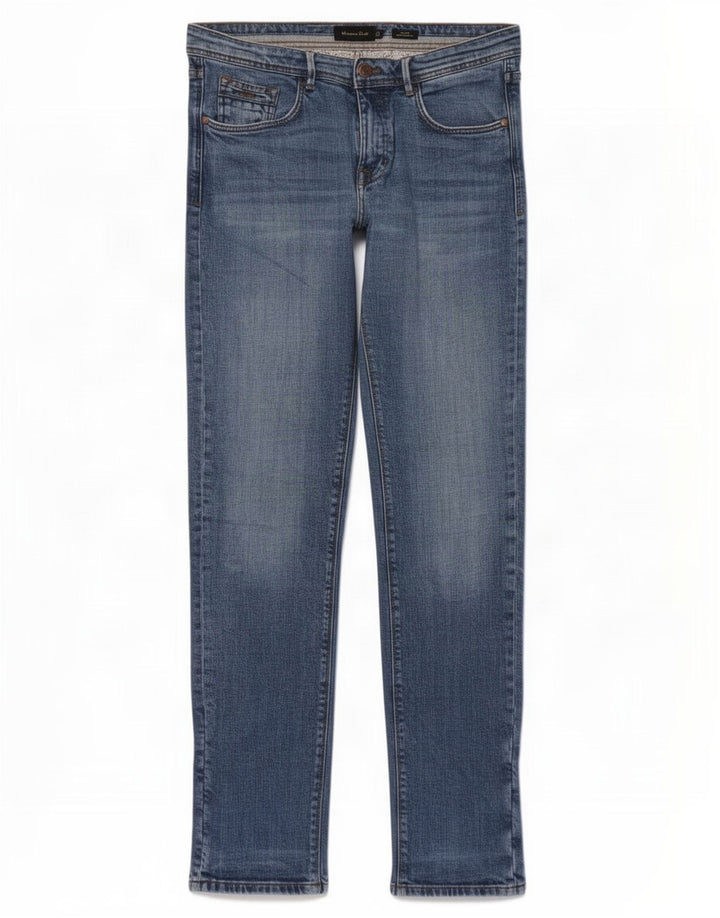Blugi slim pentru bărbați Massimo Dutti EU 40 Medium W31 L32 Albastru