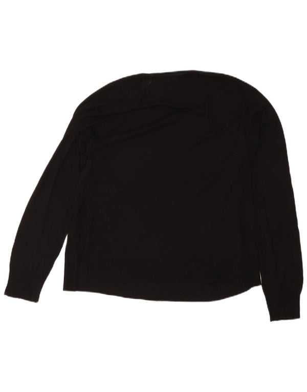 Pulover pentru femeie cu gât de barcă Zara UK 18 XL Negru
