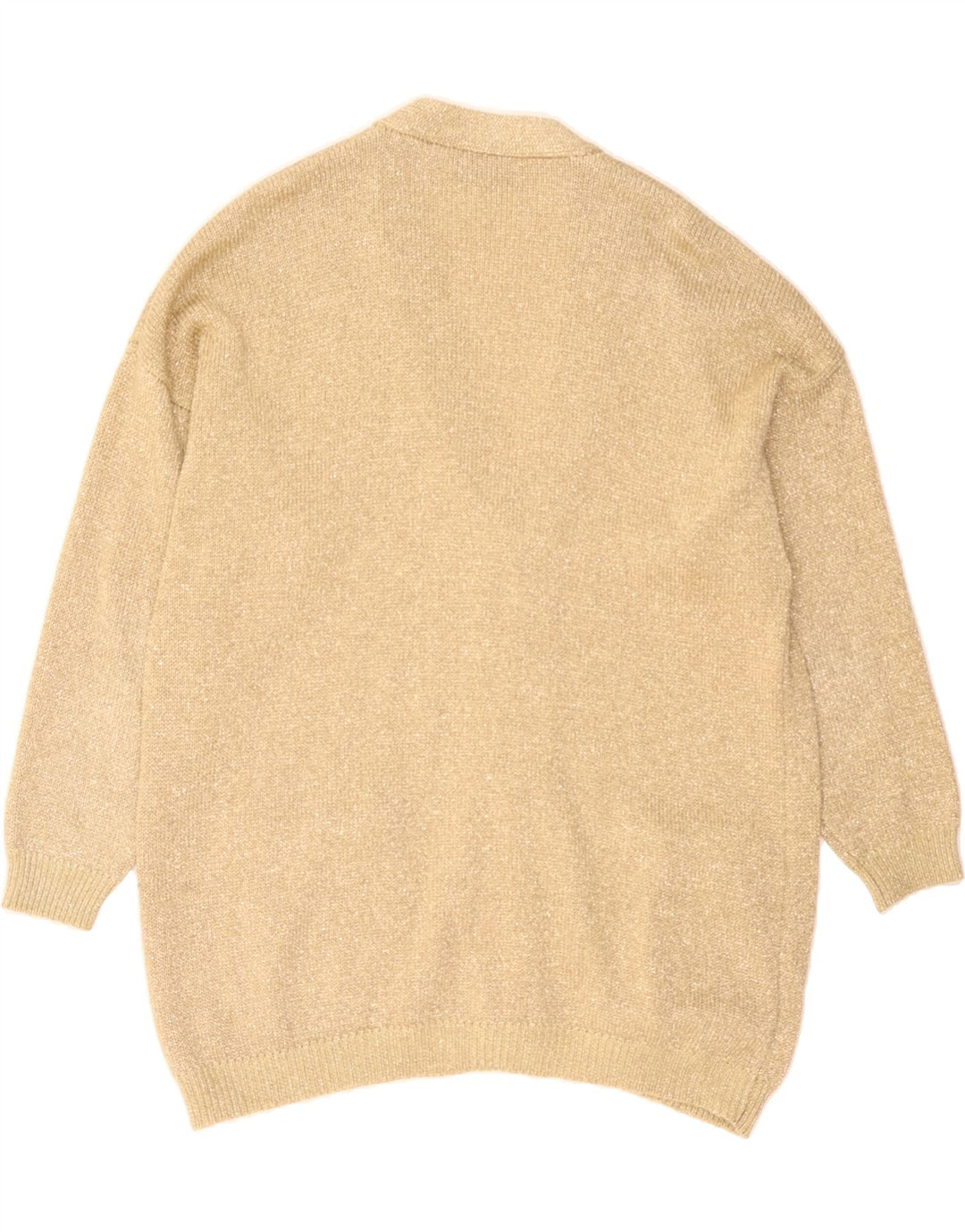 VINTAGE Womens Oversized Cardigan Sweater UK 16 Large Beige Vintage Vintage and Second-Hand Vintage from Messina Hembry 