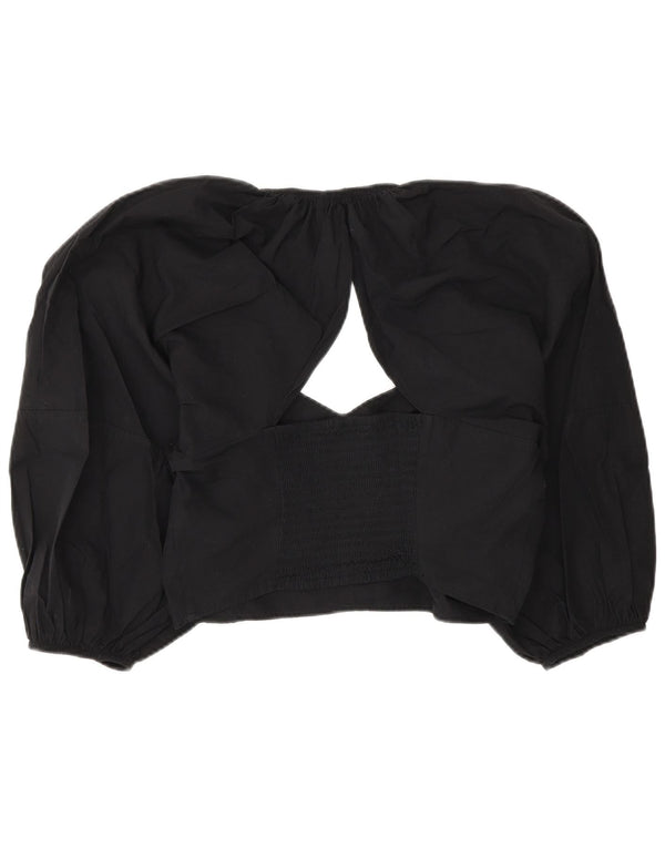 Bluză Crop Top Femei Zara UK 14 Large Negru