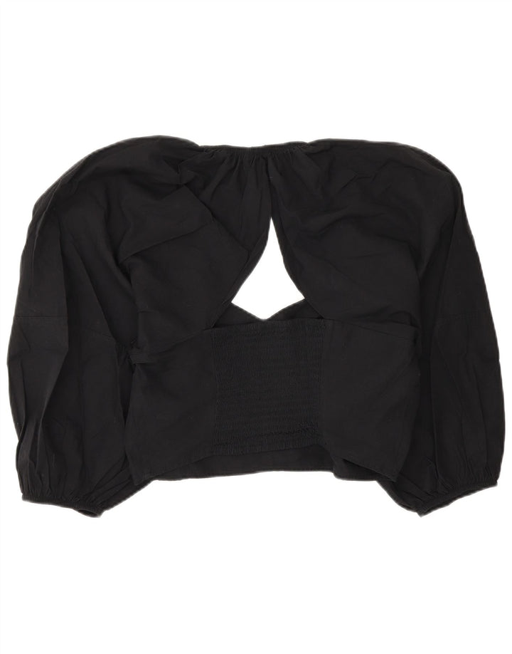 Bluză Crop Top Femei Zara UK 14 Large Negru