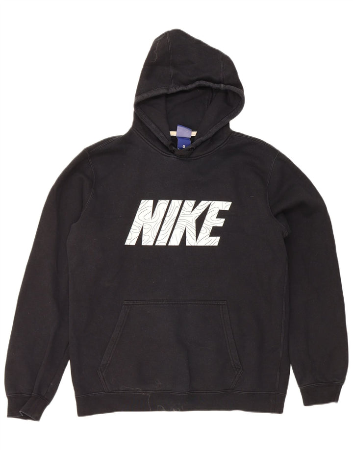 Pulover Nike Grafic pentru bărbați, bumbac mediu negru