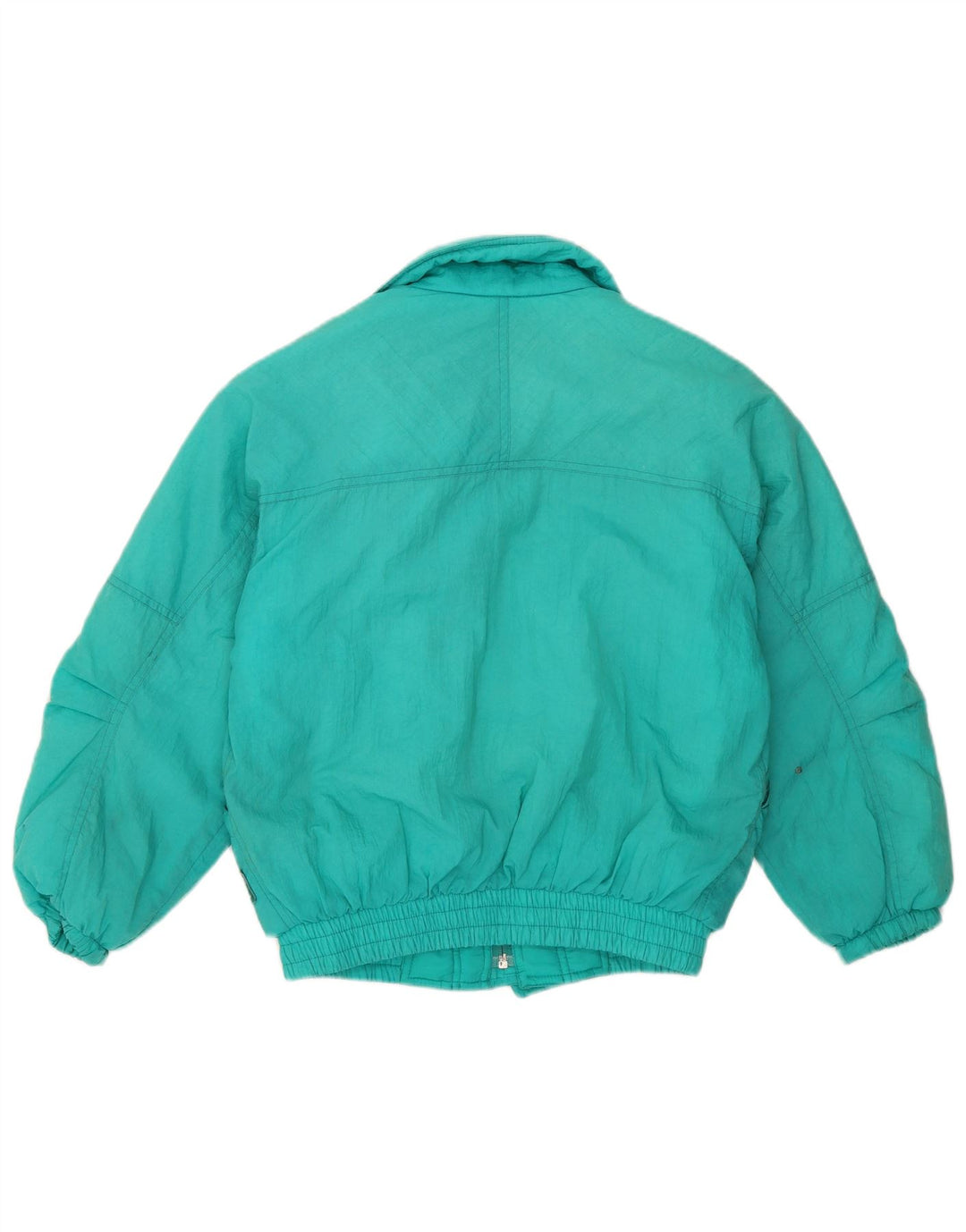 Jachetă de schi cu grafică supradimensionată pentru fete Belfe 10-11 ani Poliamidă verde anii 80