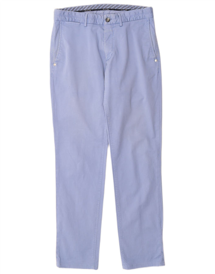 MASSIMO DUTTI Pantaloni Chino Slim Fit pentru bărbați EU 38 Mici W30 L30 Albastru