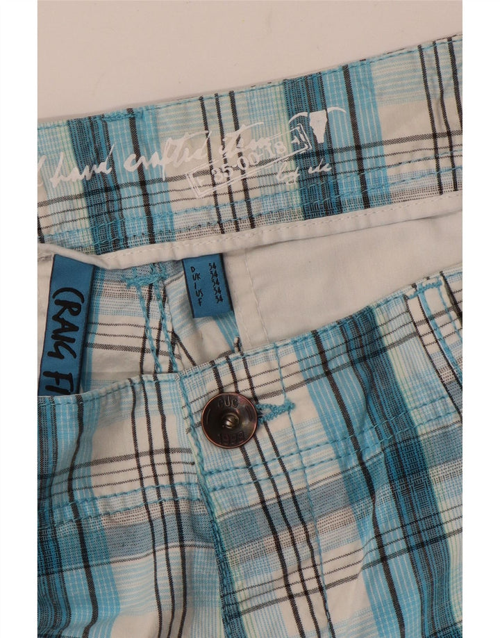 Pantaloni scurti cargo pentru bărbați EDC W34 Large Blue Check