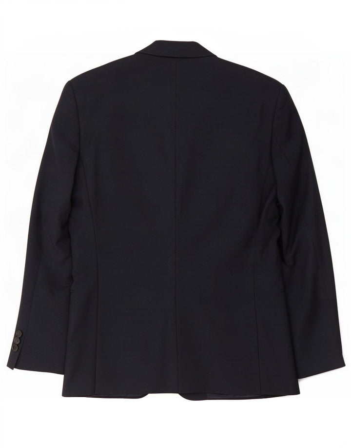 Blazer pentru bărbați Hugo Boss cu 2 nasturi EU 48 Lână medie albastru bleumarin