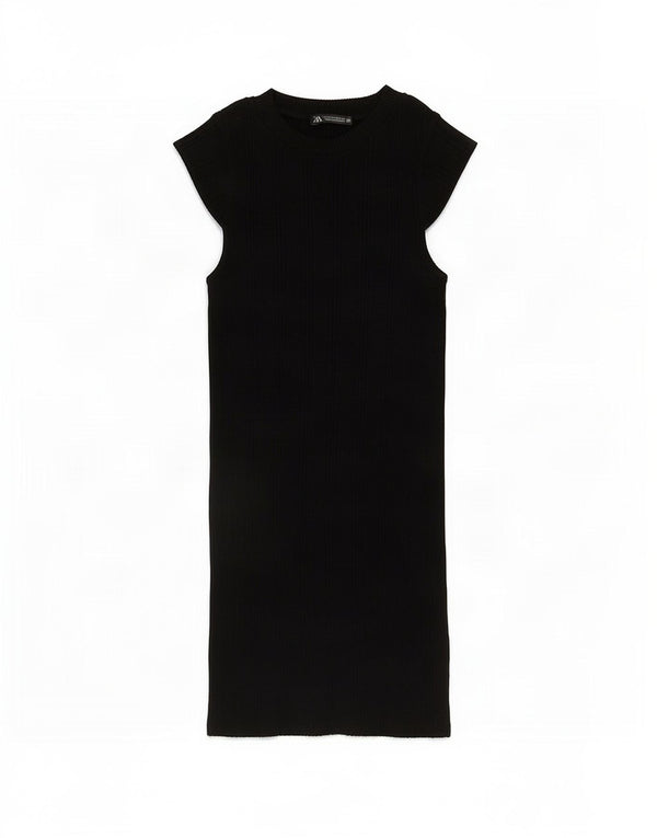 Rochie cu mâneci scurte pentru femei Zara UK 4 XS Negru